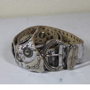 Women’s Vintage Usmeco Paris Western Leather Heavy Bling Cowgirl Jeweled 38'